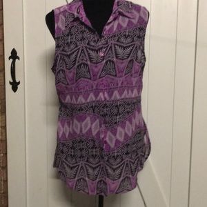 Attention Ladies Colorful Hi-Lo Tank EUC